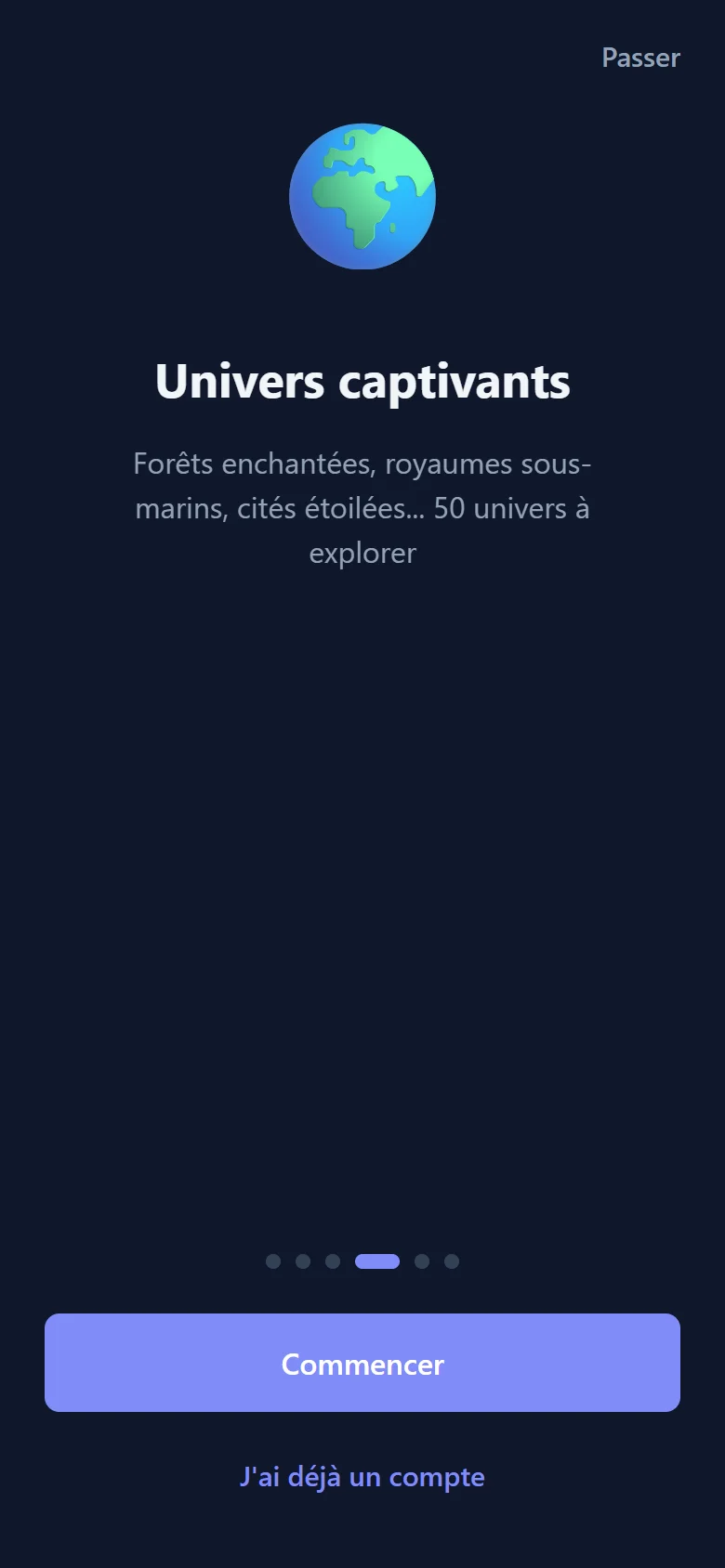 Univers thématiques pour histoires interactives enfants sur Storia